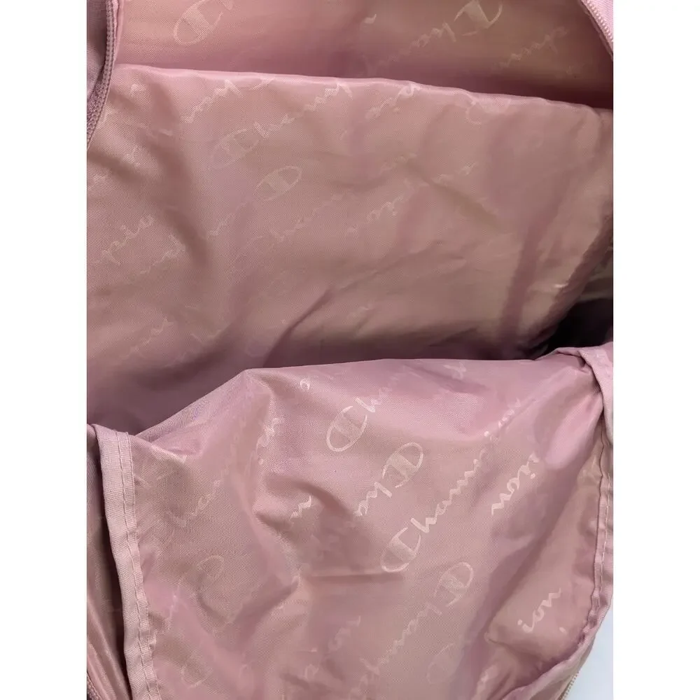 Champion Backpack Dusty Pink Purple Embroidered Script Logo School Travel Bag